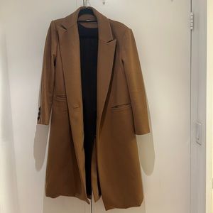 Alice & Olivia long camel colored peacoat